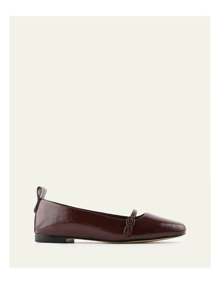 Arden Leather Dress Flats in Merlot image 1