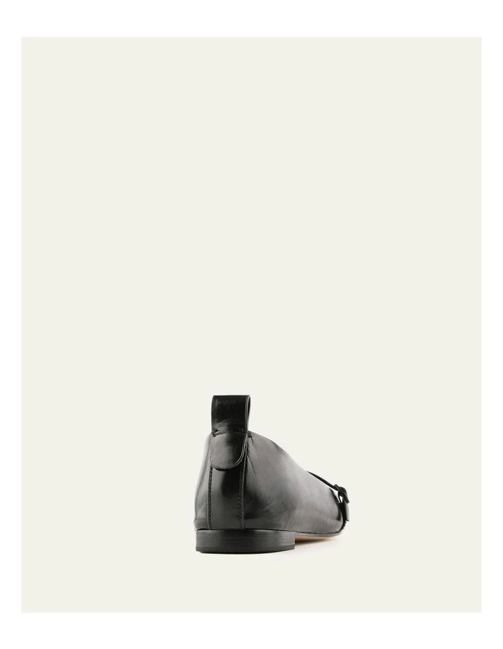 Arden Leather Dress Flats in Black image 4