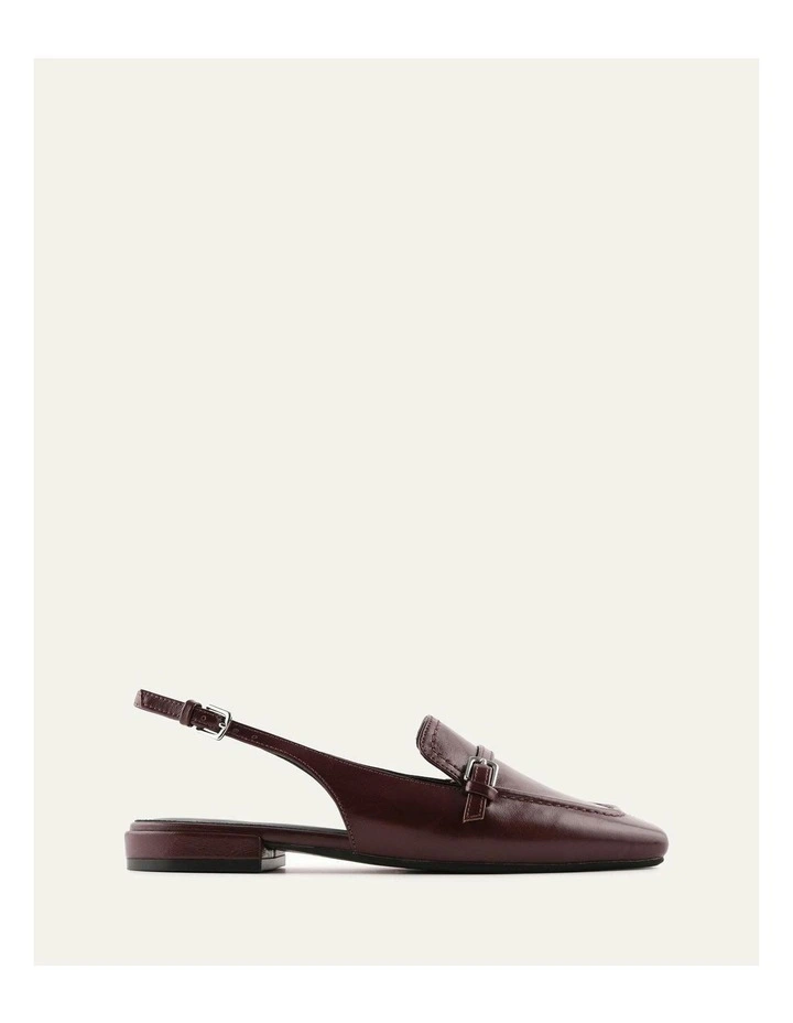 Lyon Leather Dress Flats in Merlot image 1