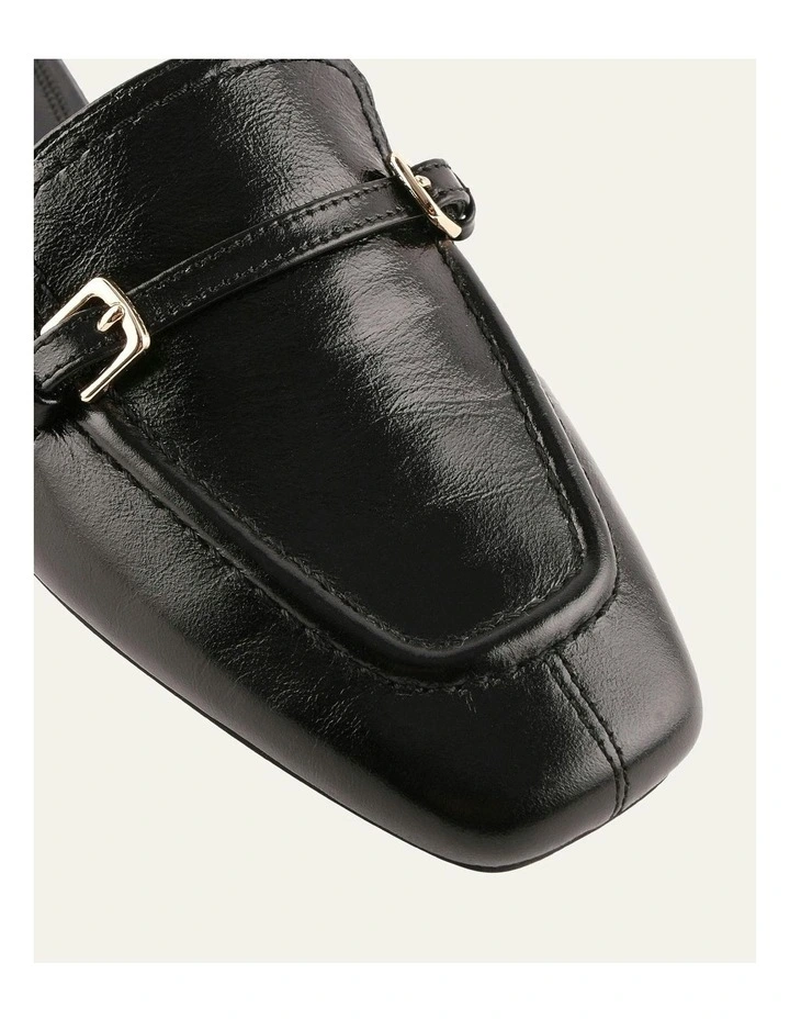 Lyon Leather Dress Flats in Black image 3