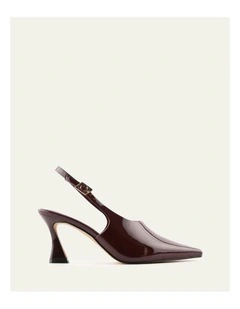 Jane Mid Heels in Merlot Patent