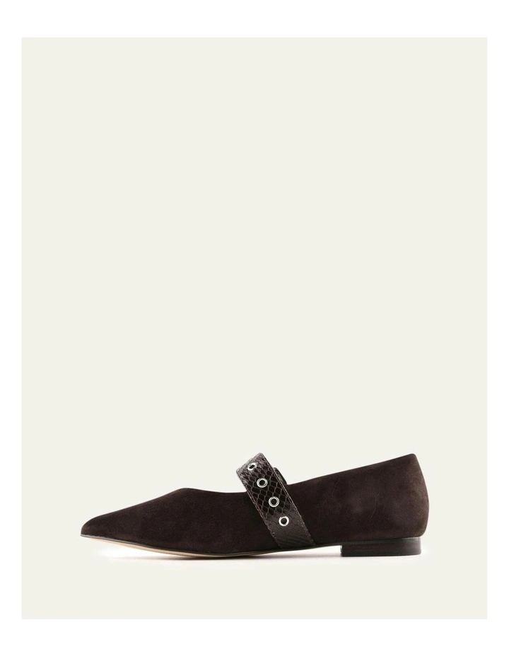 Cosette Dress Flats in Bitter Choc Suede image 5