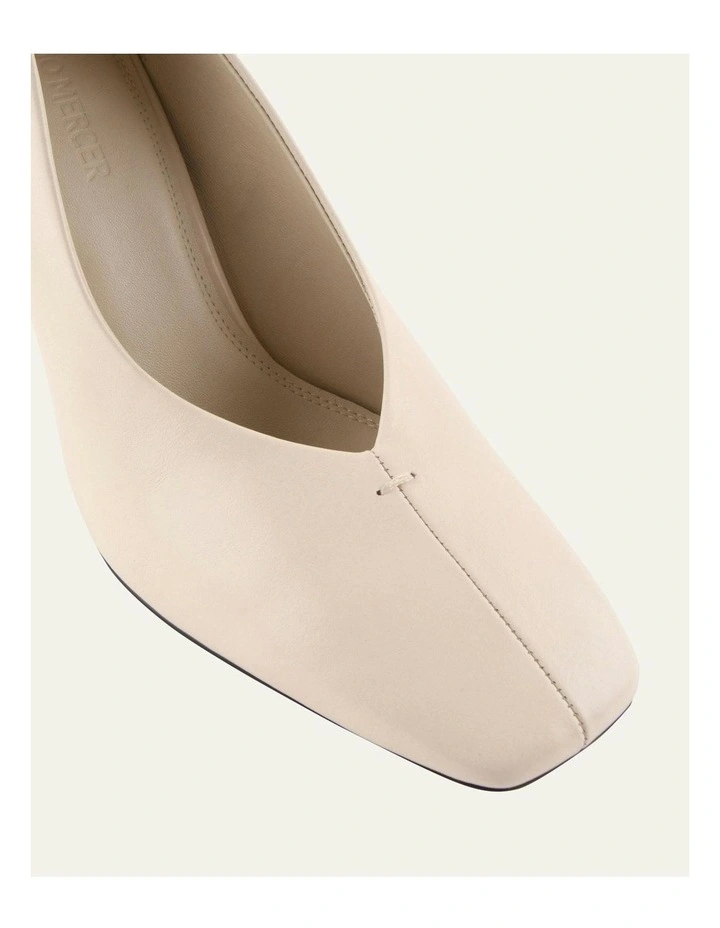 Carey  Leather High Heels in Off White image 3