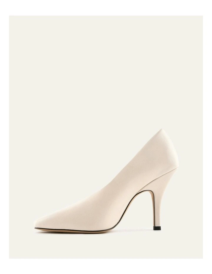Carey  Leather High Heels in Off White image 5