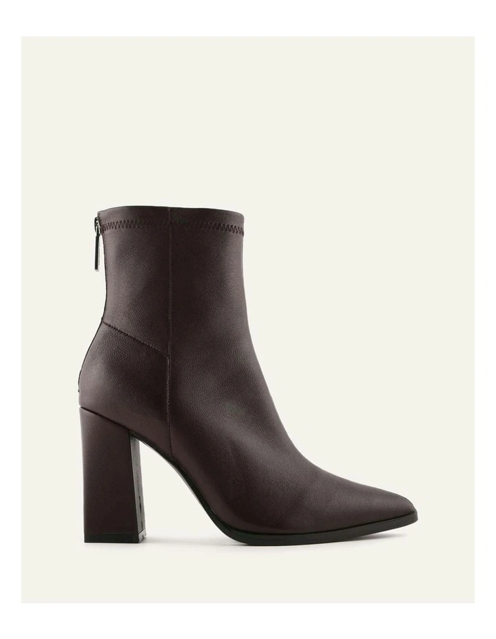 Teo High Leather Ankle Boots in Bitter Choc image 1