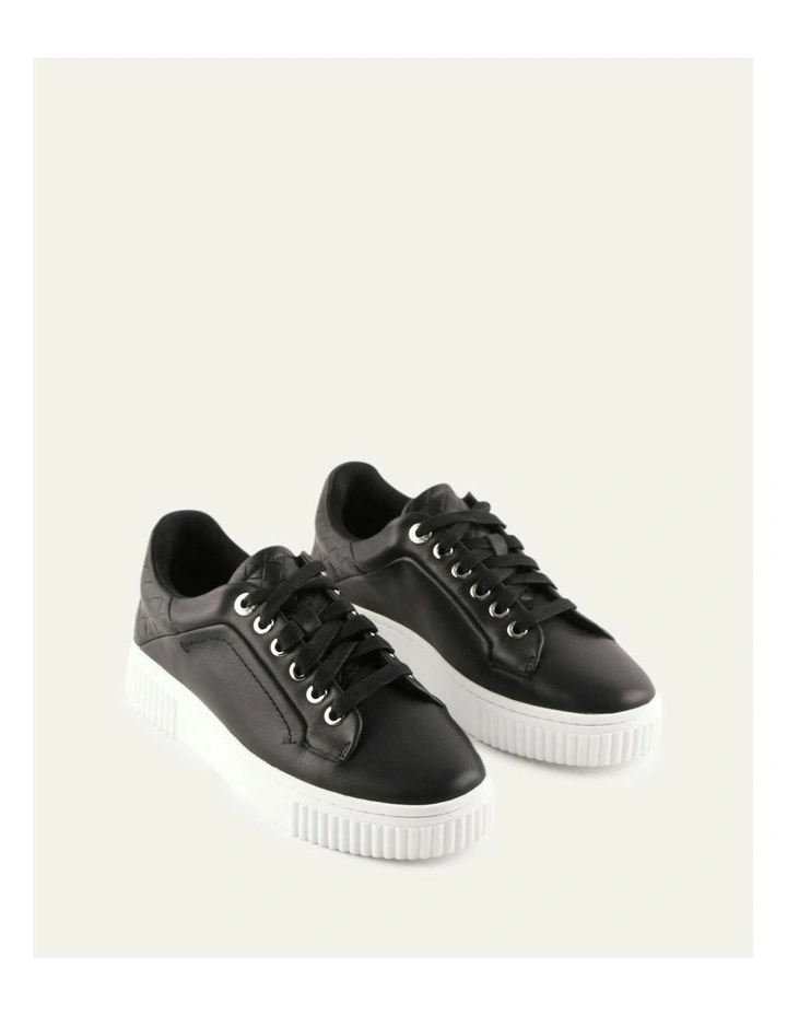 Campbell Leather Sneakers in Black image 2