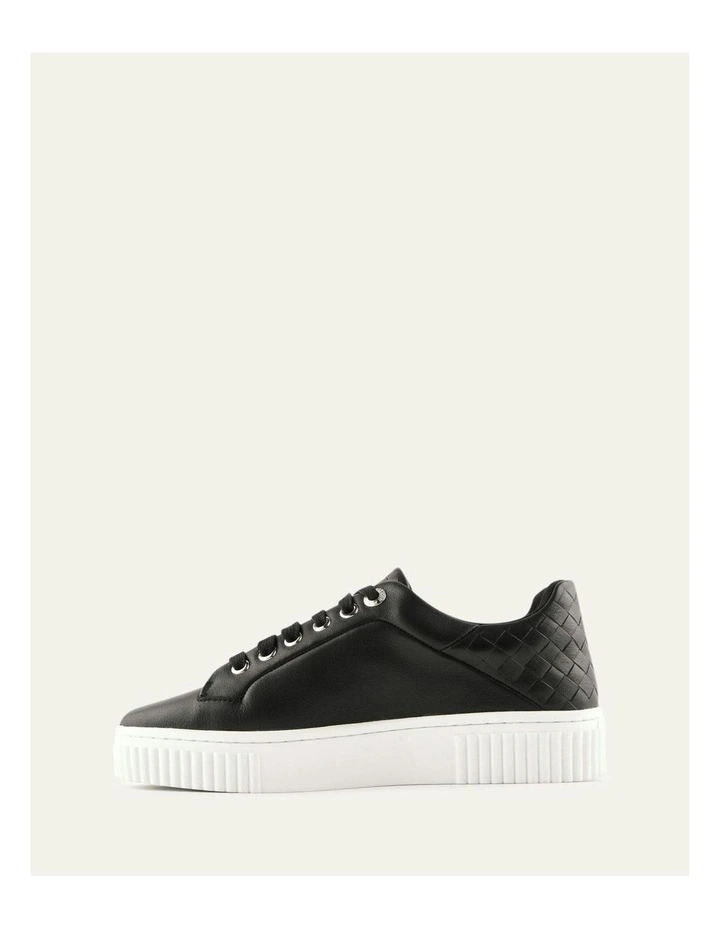 Campbell Leather Sneakers in Black image 5