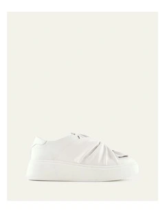 Edie Leather Sneakers in White