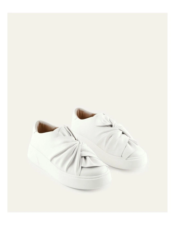Edie Leather Sneakers in White image 2