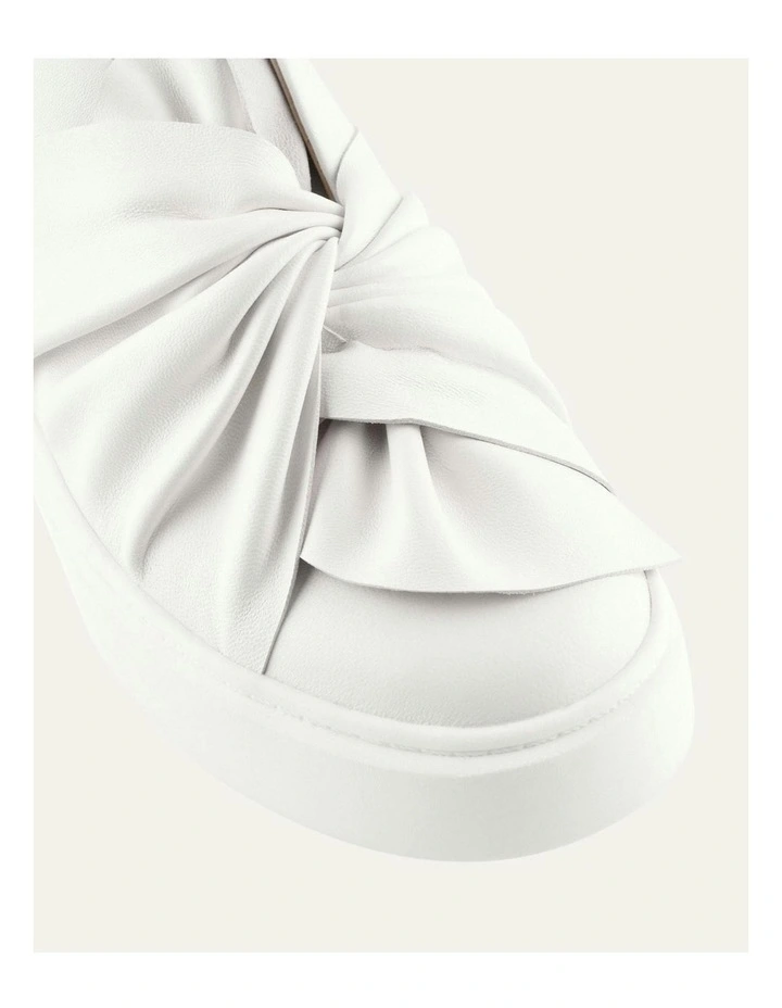 Edie Leather Sneakers in White image 3