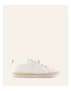 Cove Leather Espadrille Sneakers in White