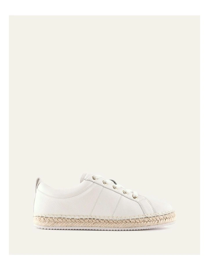 Cove Leather Espadrille Sneakers in White image 1