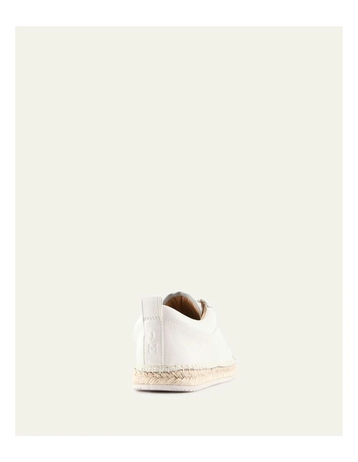 Cove Leather Espadrille Sneakers in White image 4