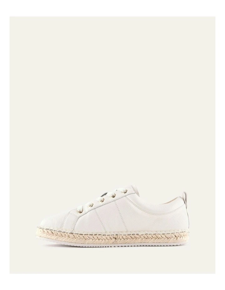Cove Leather Espadrille Sneakers in White image 5