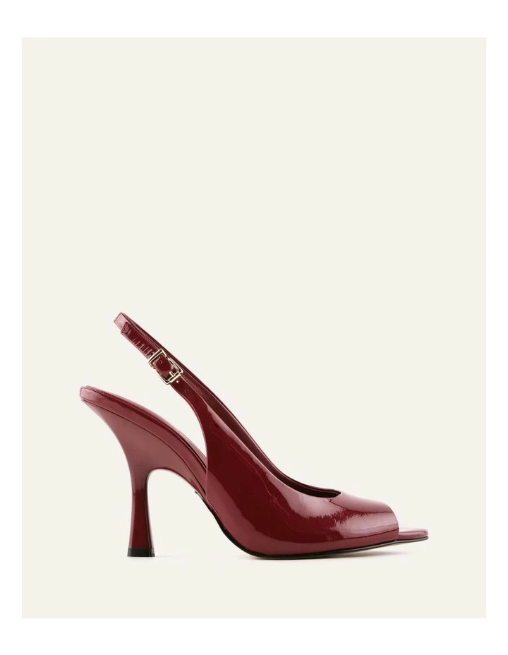 Rhoda High Heel Sandals in Ruby Red Patent image 1