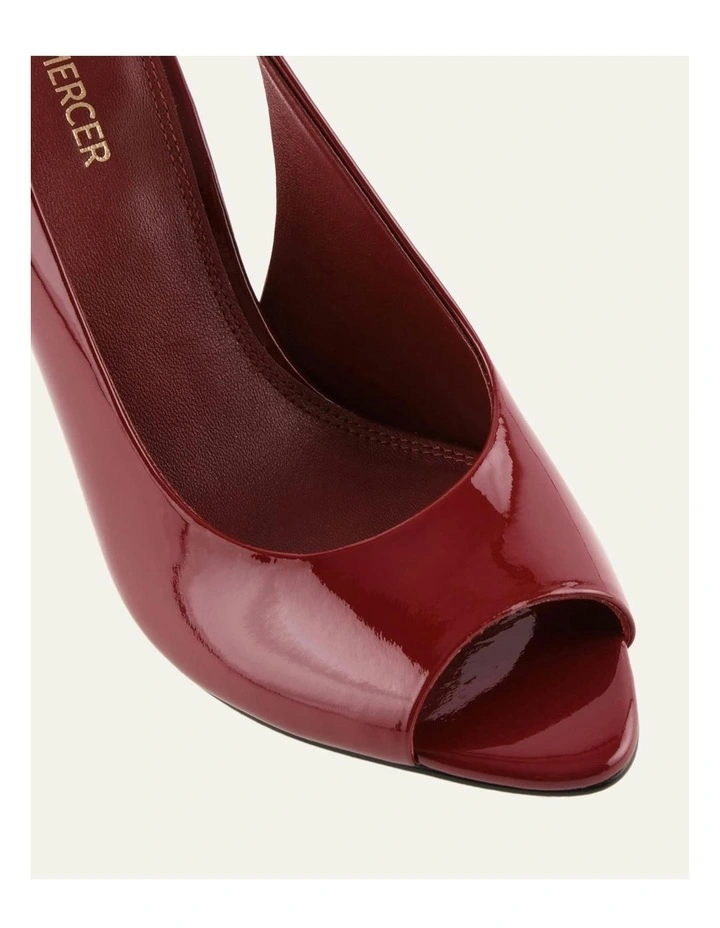 Rhoda High Heel Sandals in Ruby Red Patent image 3