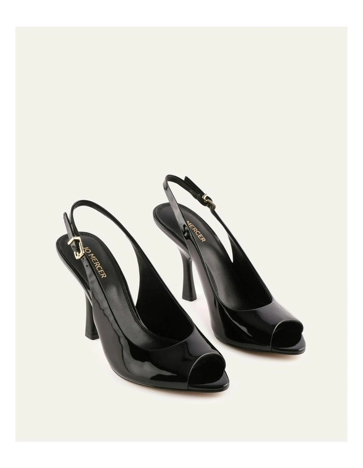Rhoda High Heel Sandals in Black Patent image 2