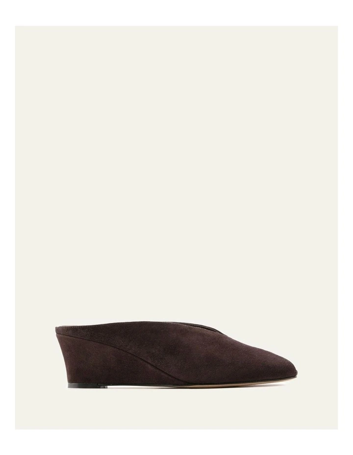 Ferris Mid Heel Sandals in Bitter Choc Suede image 1