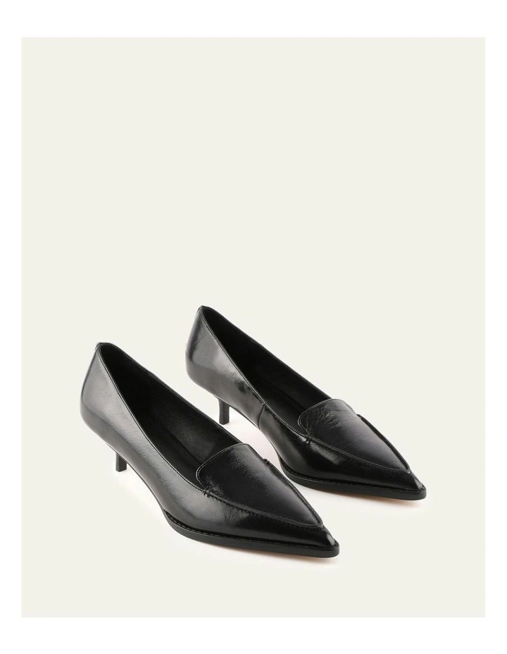 Ruth Leather Low Heels in Black image 2