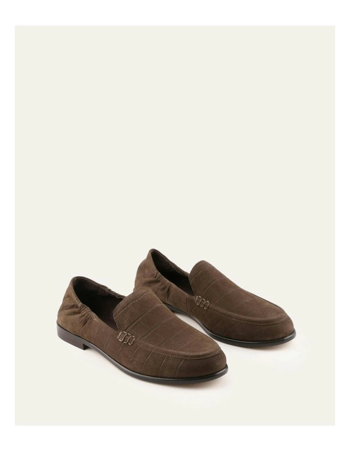 Millicent Loafers in Bitter Choc Croc image 3