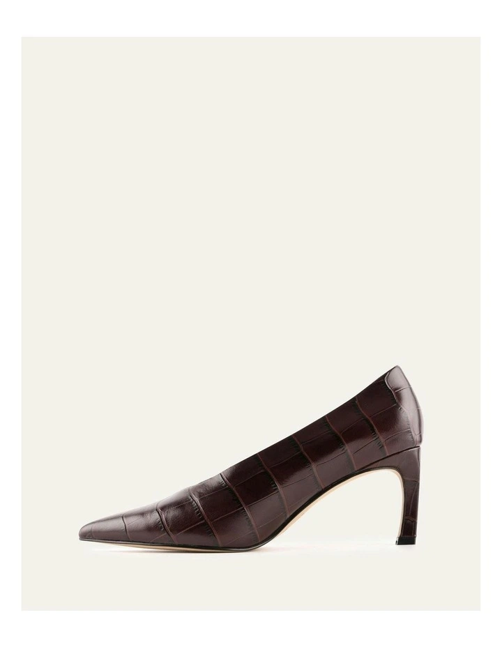 Marilyn Mid Heels in Mahogany Croc image 5