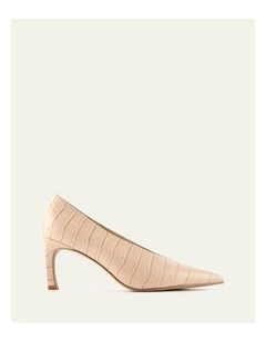 Marilyn Mid Heels in Beige Croc