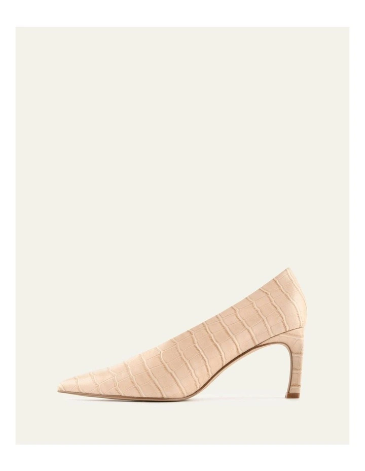 Marilyn Mid Heels in Beige Croc image 5