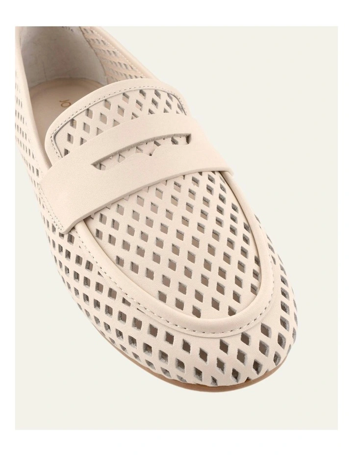 Hedley Leather Loafers in Off White image 3