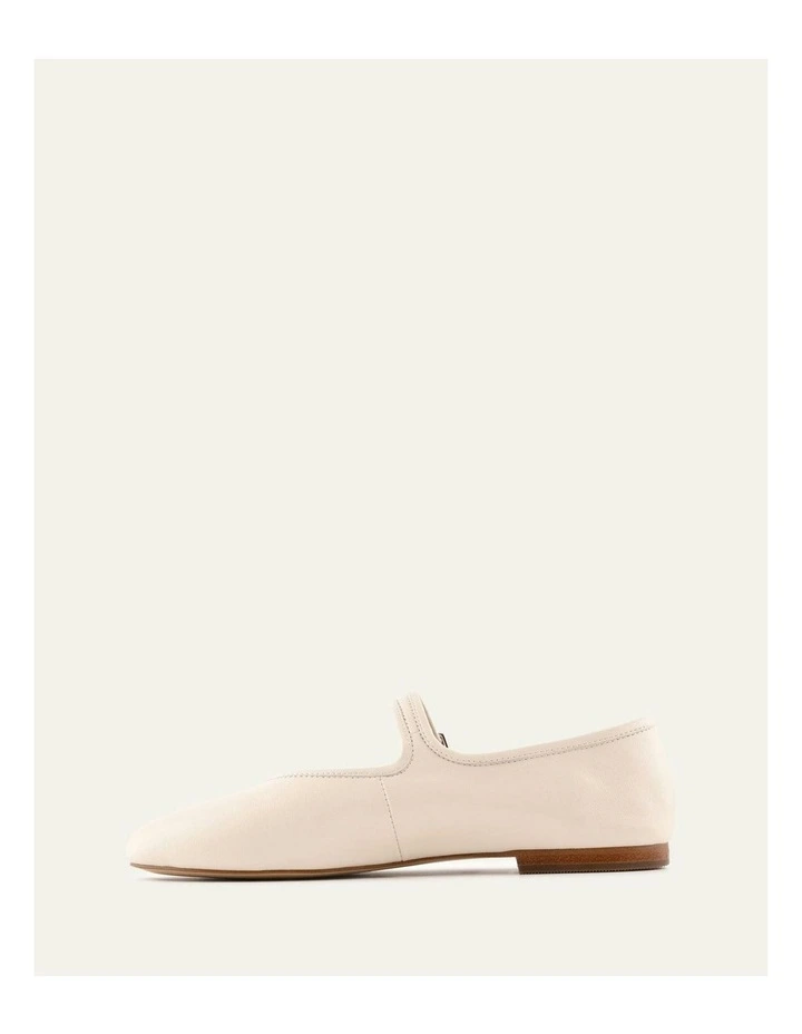 Lenny Leather Casual Flats in Off White image 5