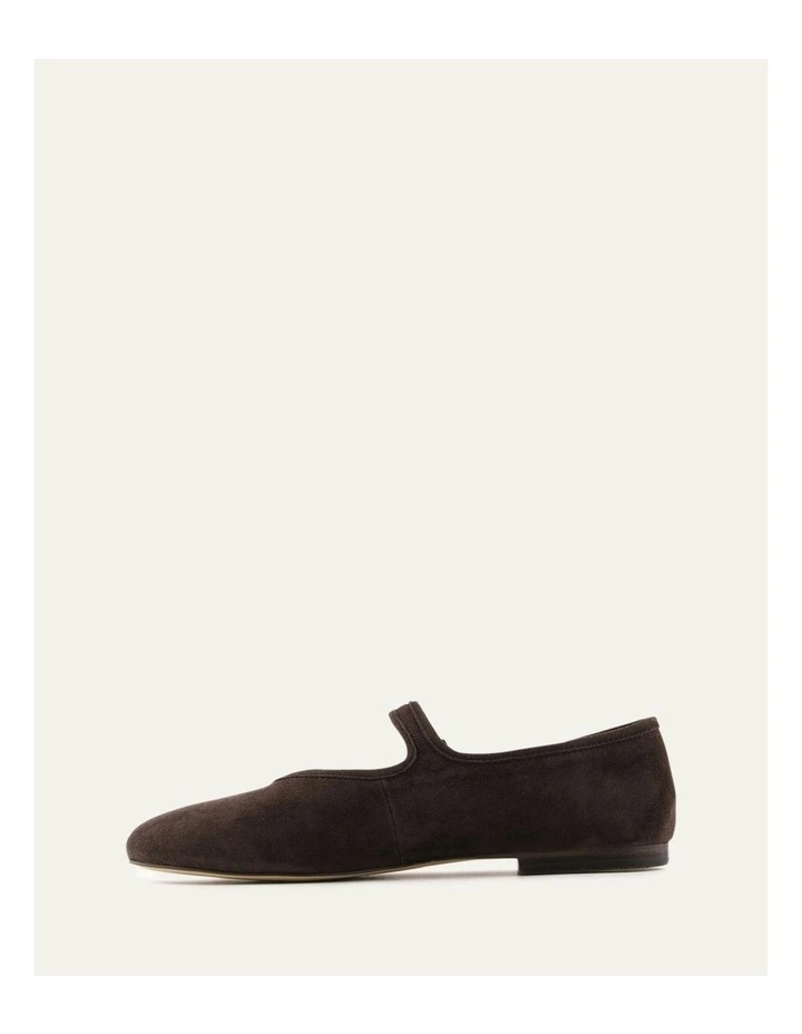 Lenny Casual Suede Flats in Bitter Choc image 5