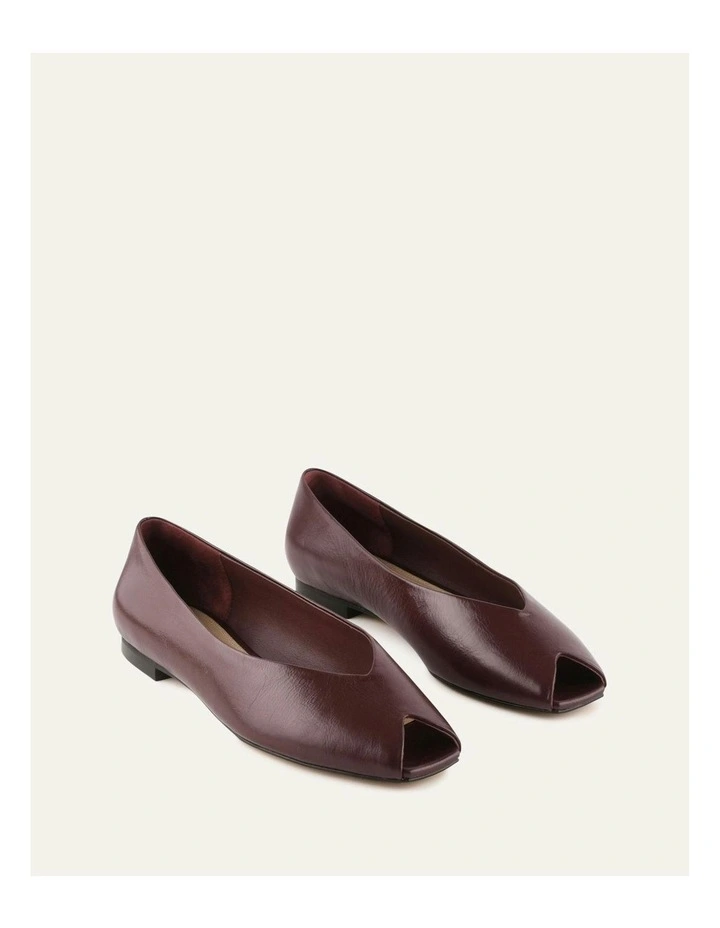 Patsy Leather Casual Flats in Merlot image 2