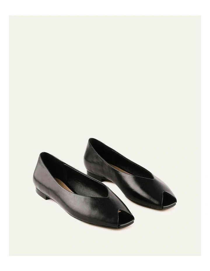 Patsy Leather Casual Flats in Black image 2