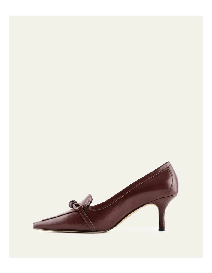 Joanie Leather Mid Heels in Merlot image 5