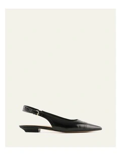 Anwar Leather Dress Flats in Black