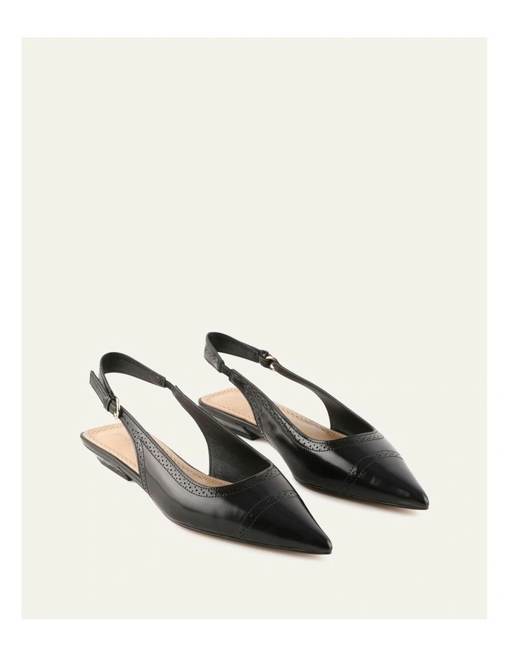 Anwar Leather Dress Flats in Black image 2