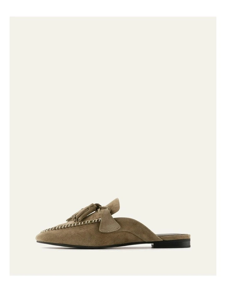 Bass Suede Loafers in Olive image 5