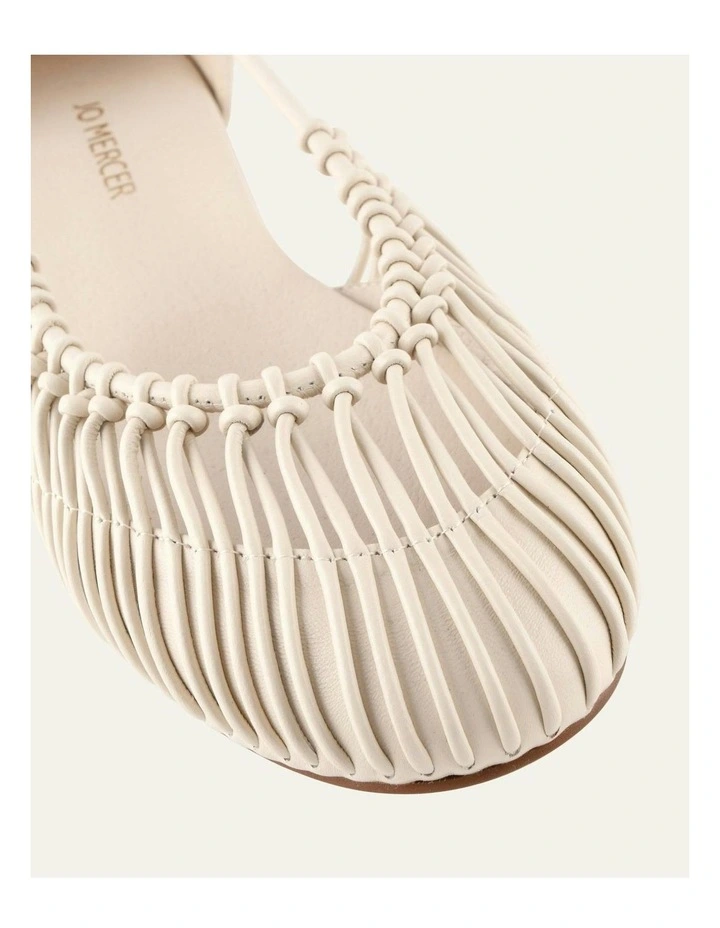 Yuzu Leather Casual Flats in Off White image 3