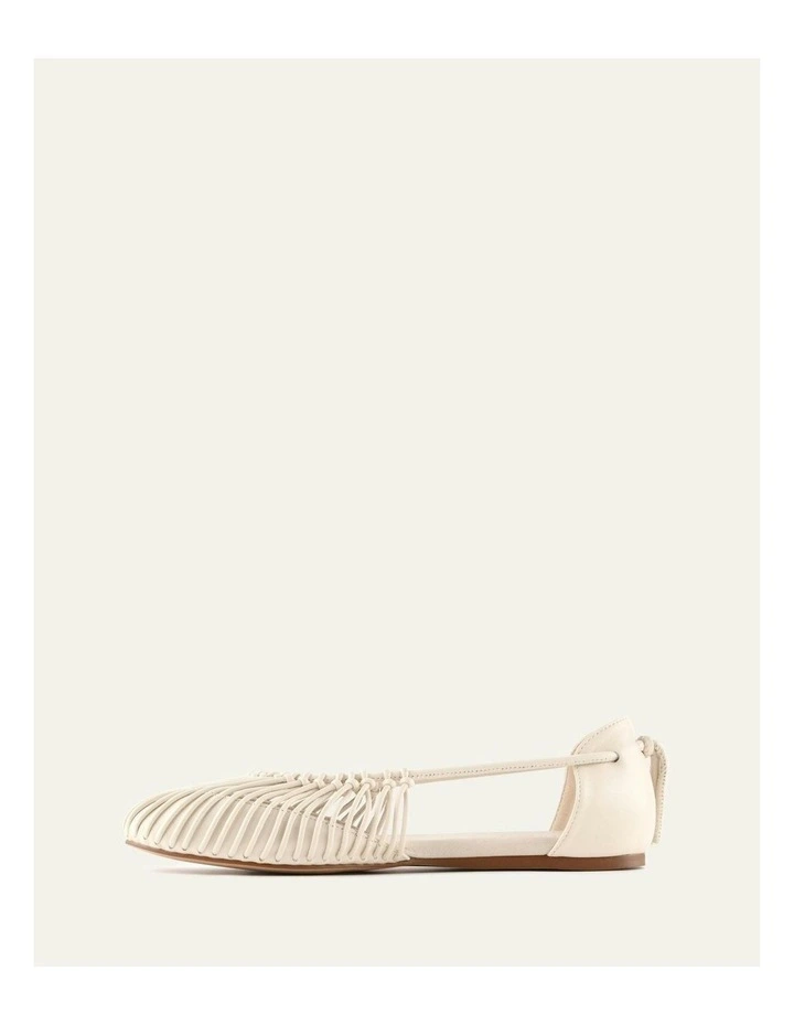 Yuzu Leather Casual Flats in Off White image 5