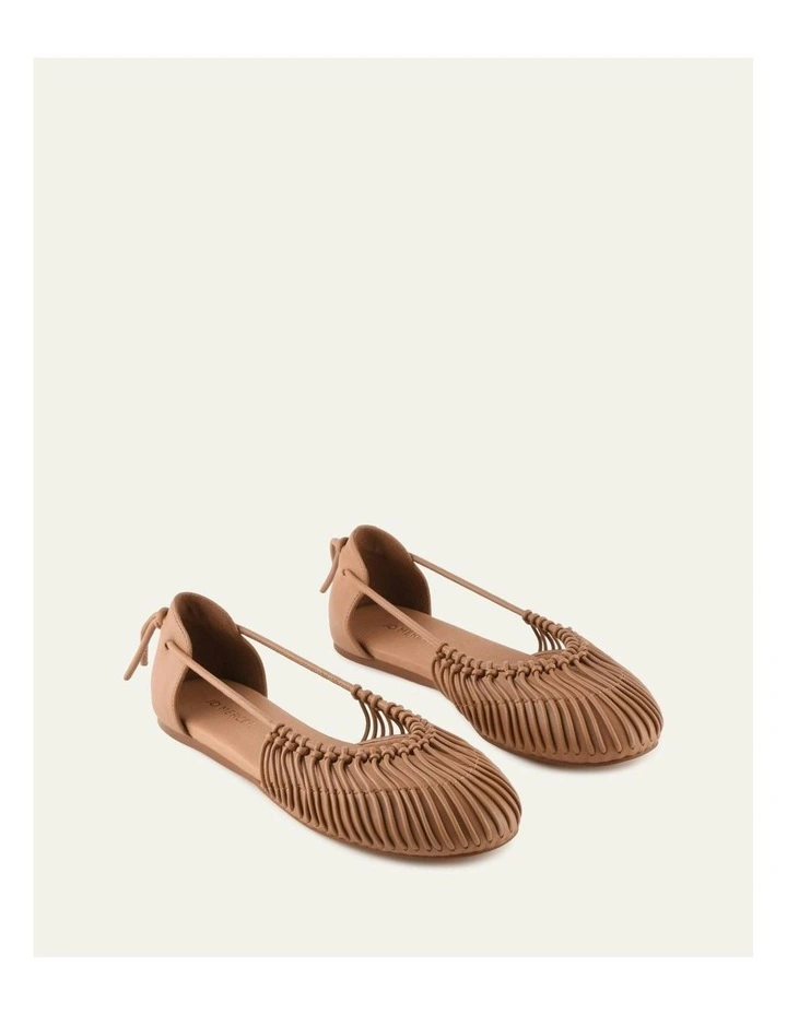 Yuzu Leather Casual Flats in Tuscan Tan image 2