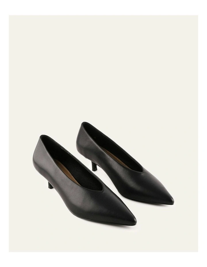 Rusk Leather Low Heels in Black image 2
