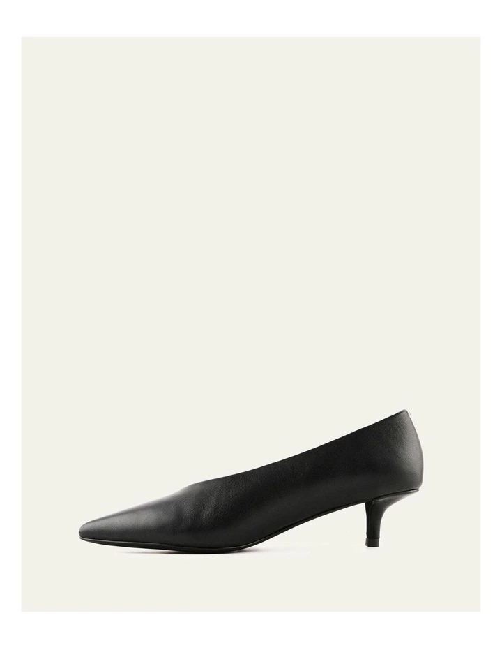 Rusk Leather Low Heels in Black image 5