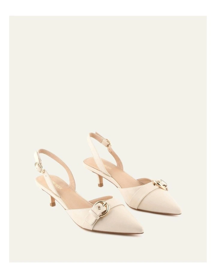 Ranger Leather Low Heels in Off White image 2