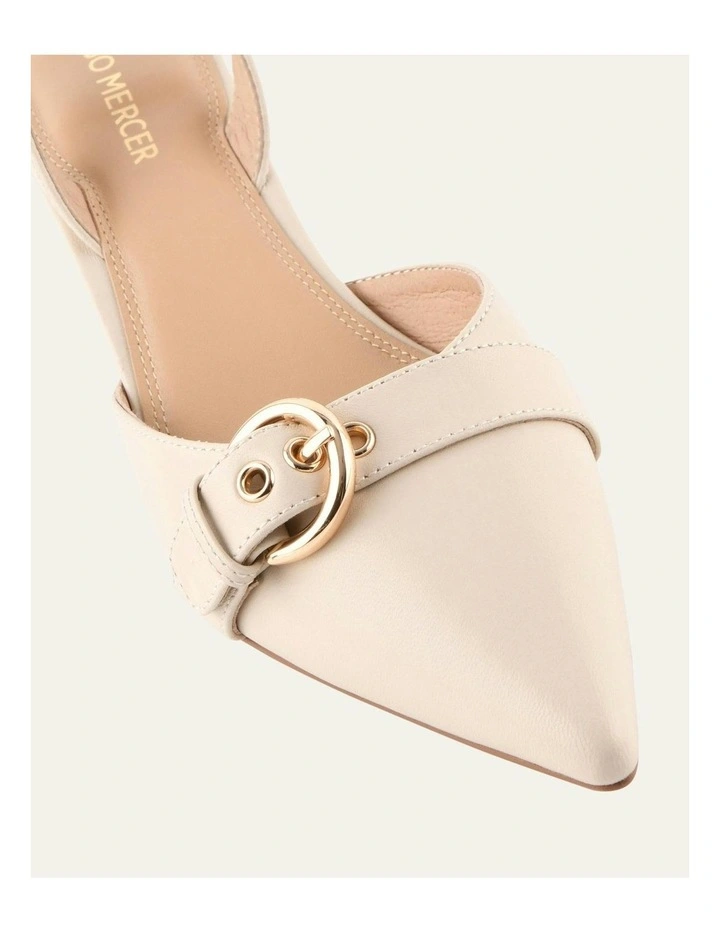 Ranger Leather Low Heels in Off White image 3