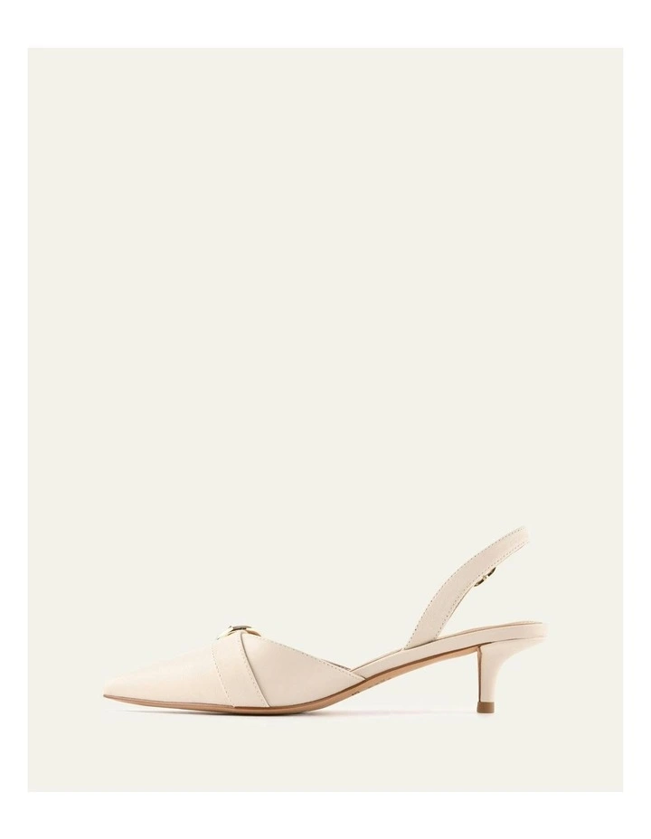 Ranger Leather Low Heels in Off White image 5