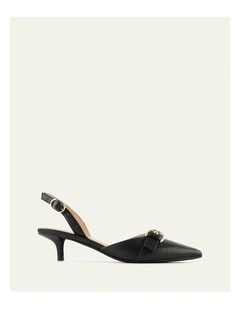 Ranger Leather Low Heels in Black