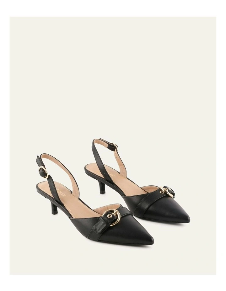 Ranger Leather Low Heels in Black image 2