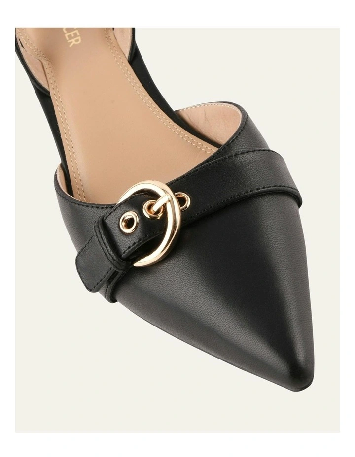 Ranger Leather Low Heels in Black image 3