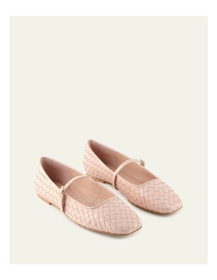 Sailor Leather Ballet Flats in Pale Pink image 2