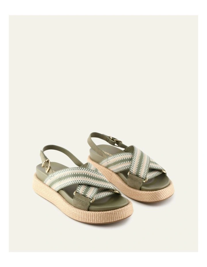 Marley Flat Sandals in Sage Multi image 2