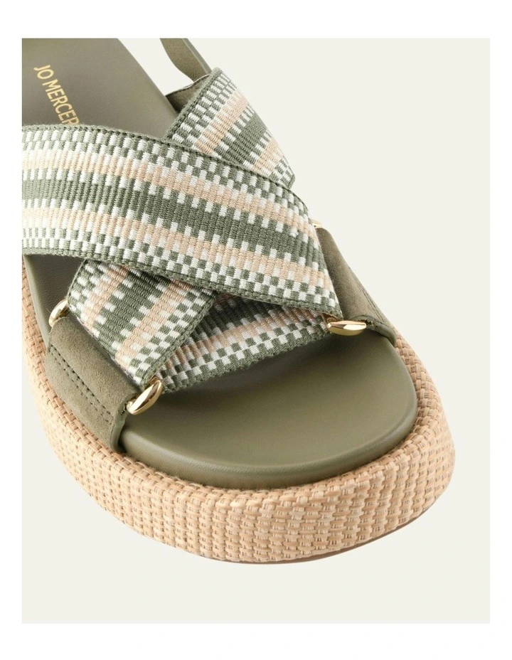 Marley Flat Sandals in Sage Multi image 3